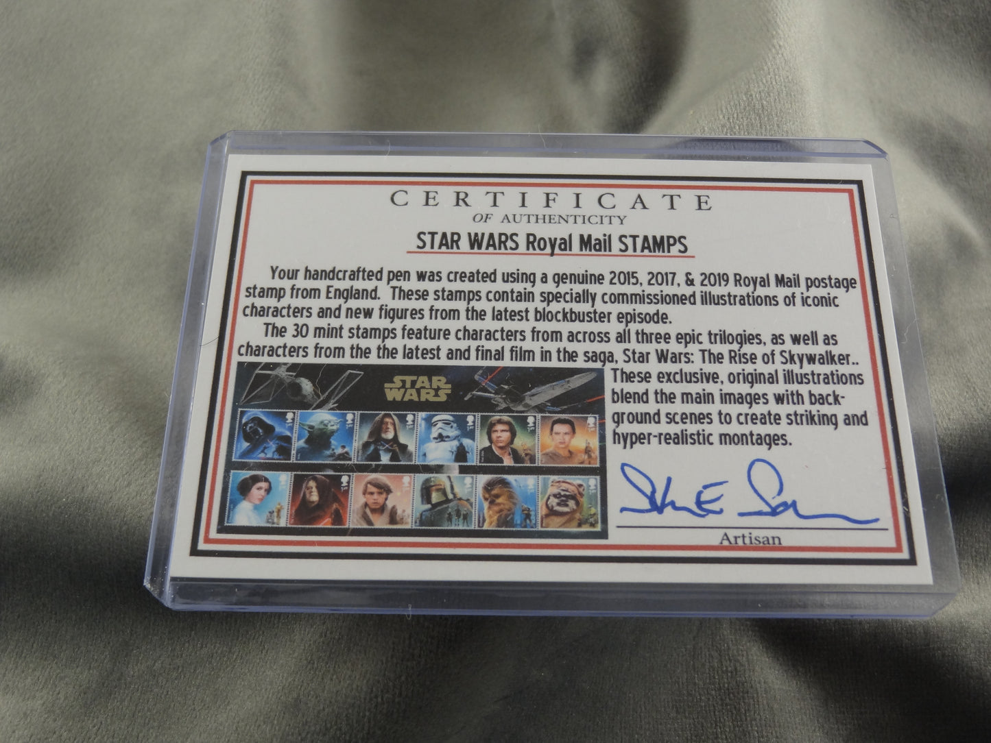 Darth Vader Star Wars Pen with COA