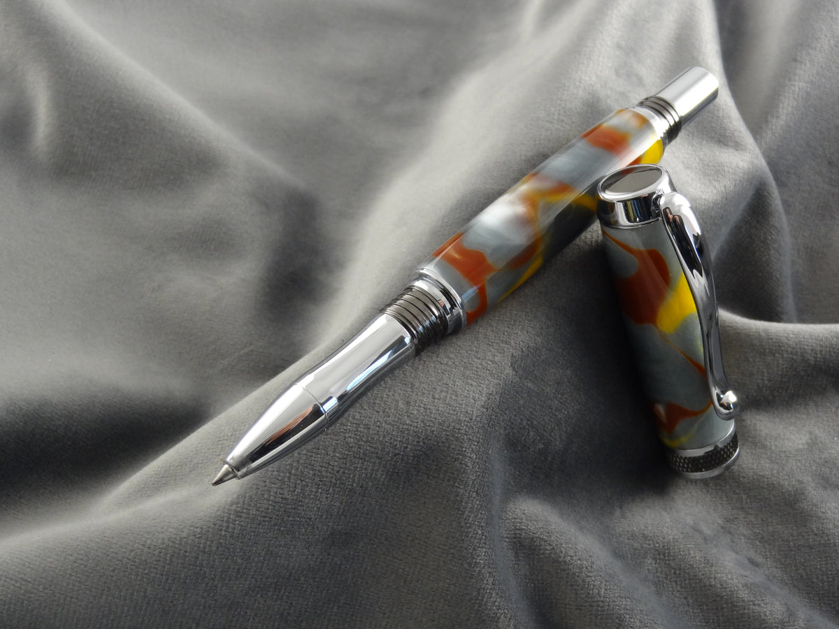 Liquid Metal Acrylic Rollerball Pen