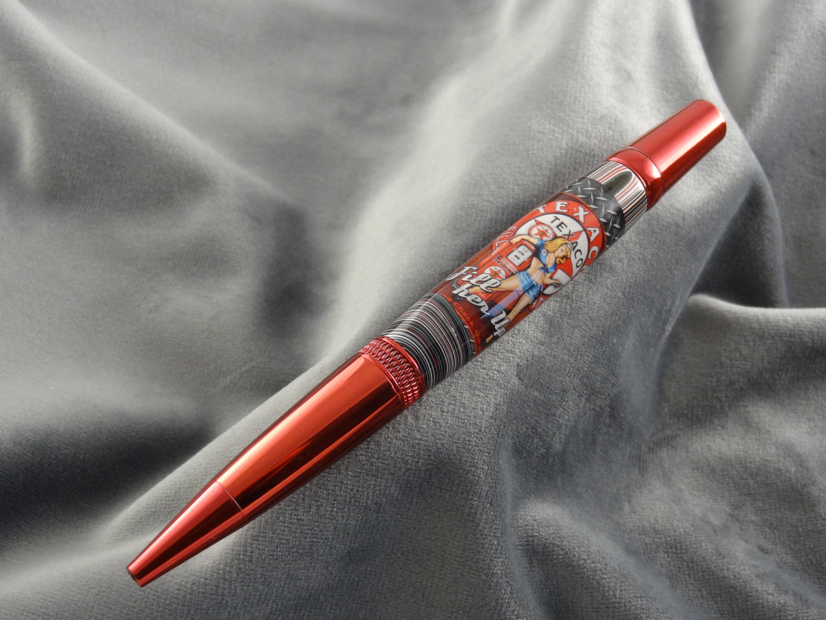 Texaco Pin-Up Girl Fordite with COA