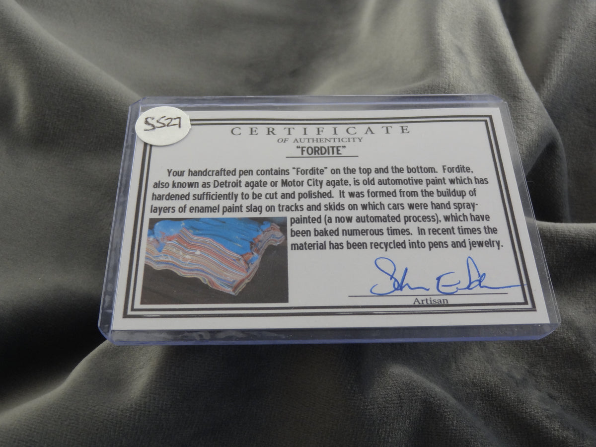 Classic Car Fordite Ink Pen with COA