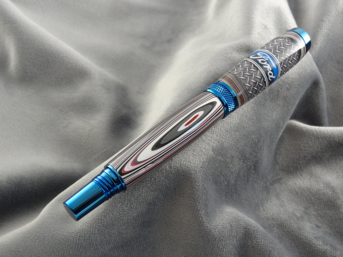 Ford Logo with Fordite Ink Pen with COA