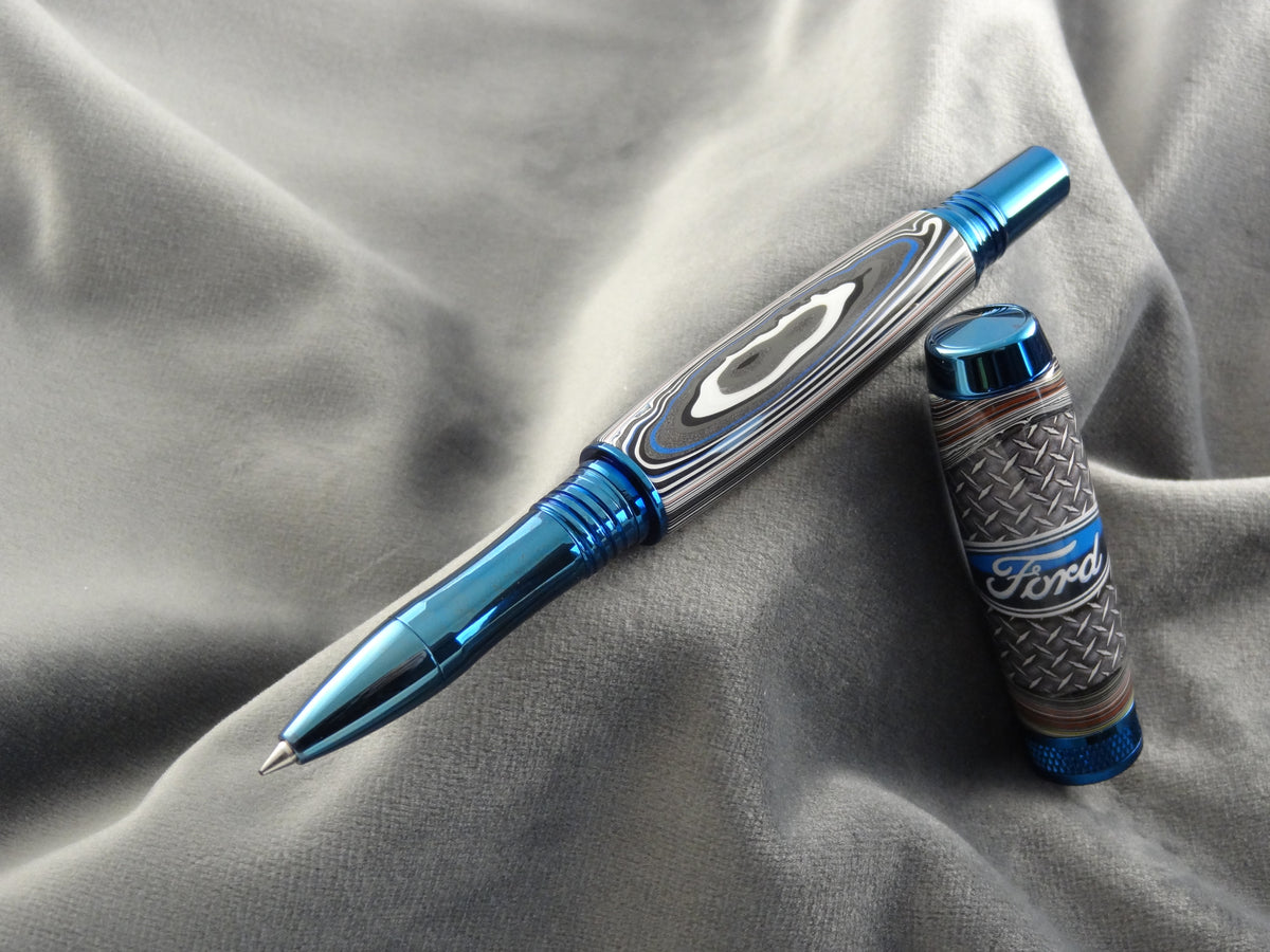 Ford Logo with Fordite Ink Pen with COA