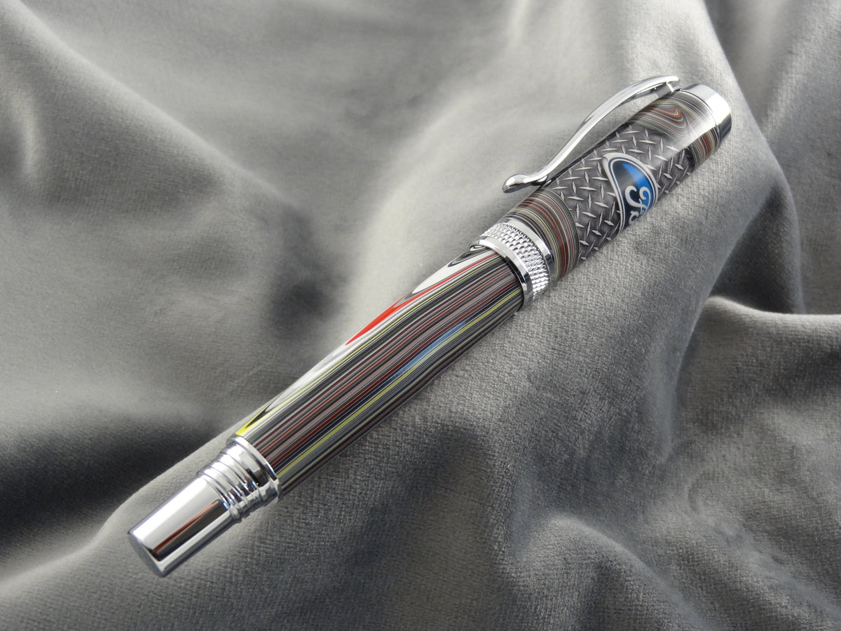 Ford Logo with Fordite Ink Pen with COA