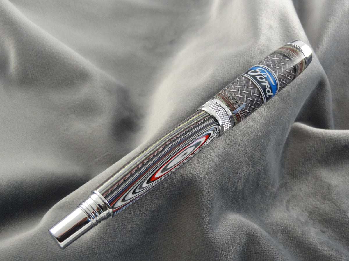 Ford Logo with Fordite Ink Pen with COA