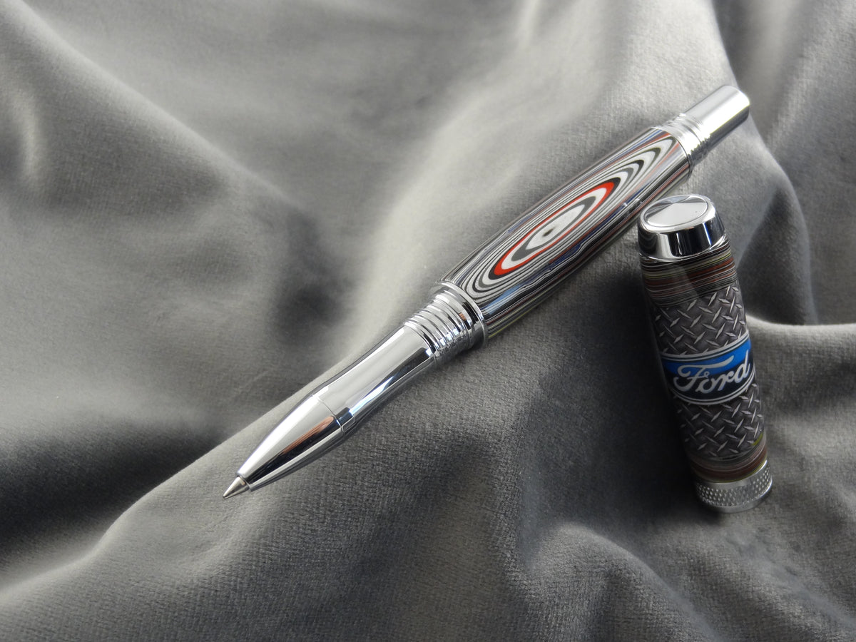Ford Logo with Fordite Ink Pen with COA