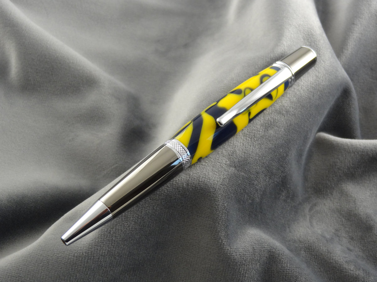 Maize and Blue Acrylic Ink Pen
