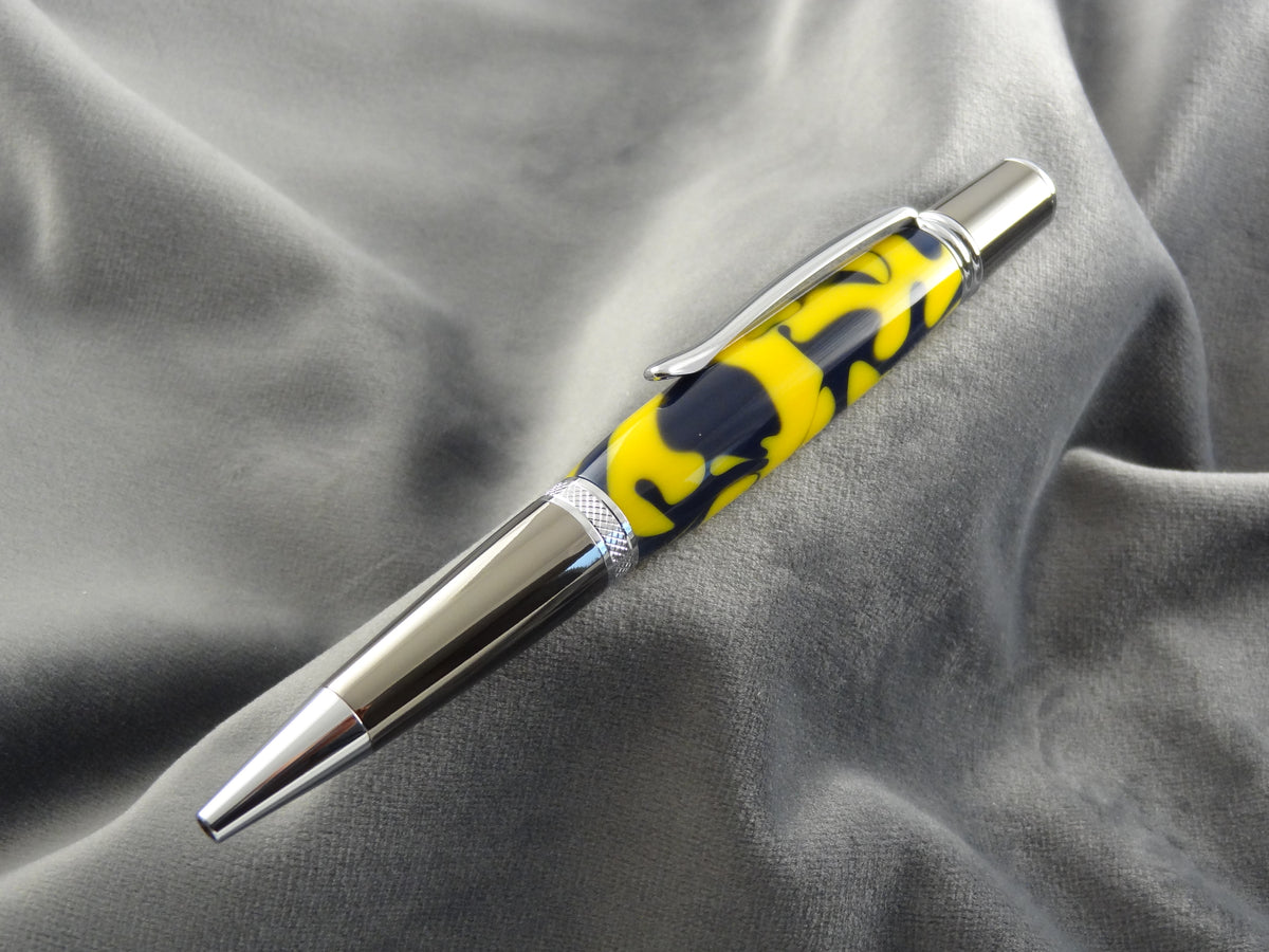 Maize and Blue Acrylic Ink Pen