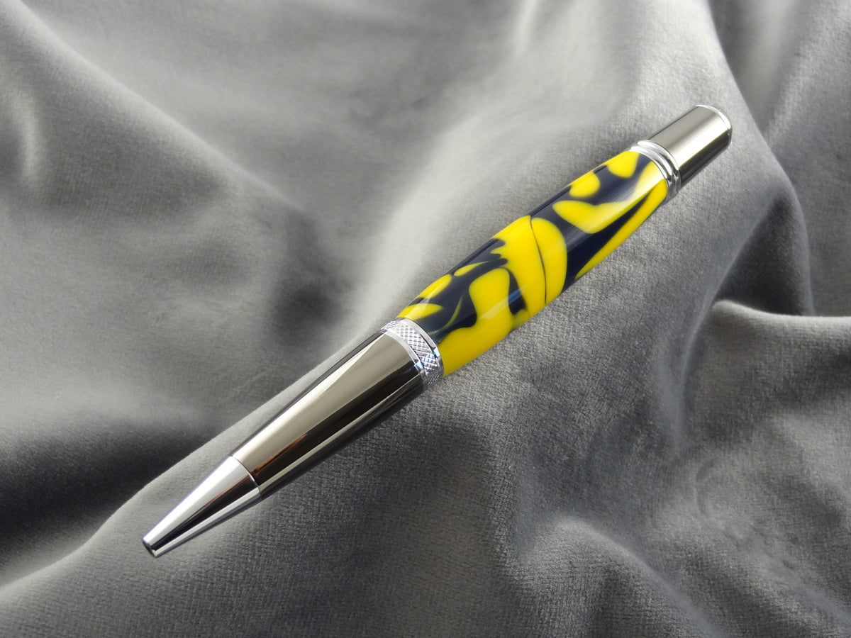 Maize and Blue Acrylic Ink Pen
