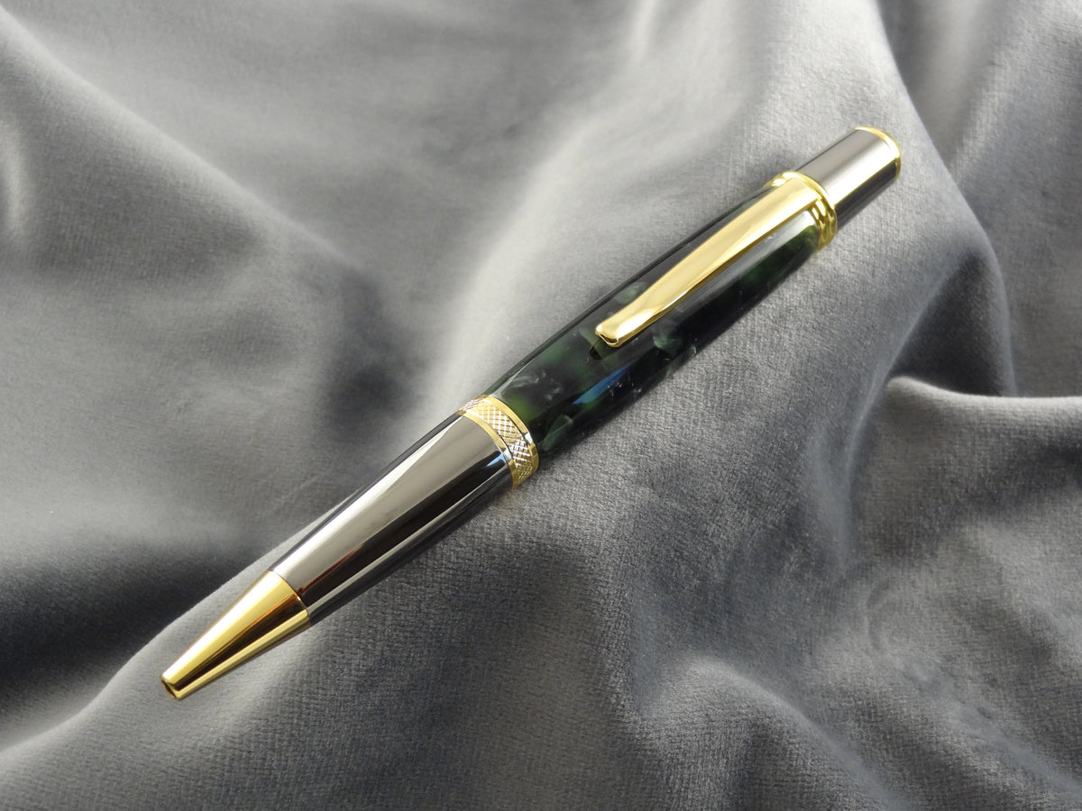 Dark Evergreen Black Pearl Acrylic Ink Pen
