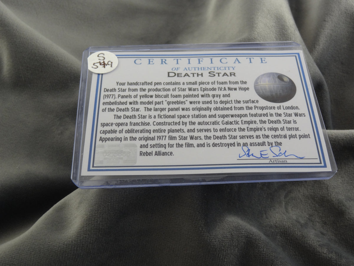 Star Wars Death Star Rollerball Pen with COA