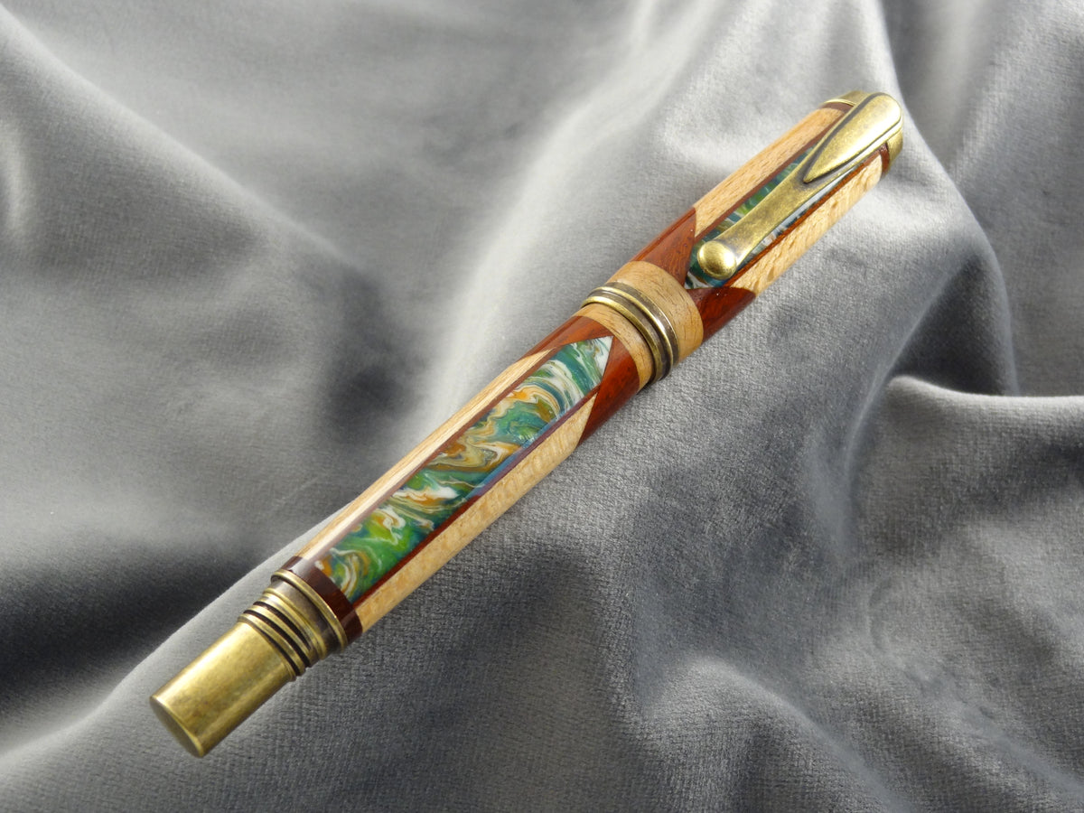 Pakuak, Teak and Acrylic Resin Rollerball Ink Pen
