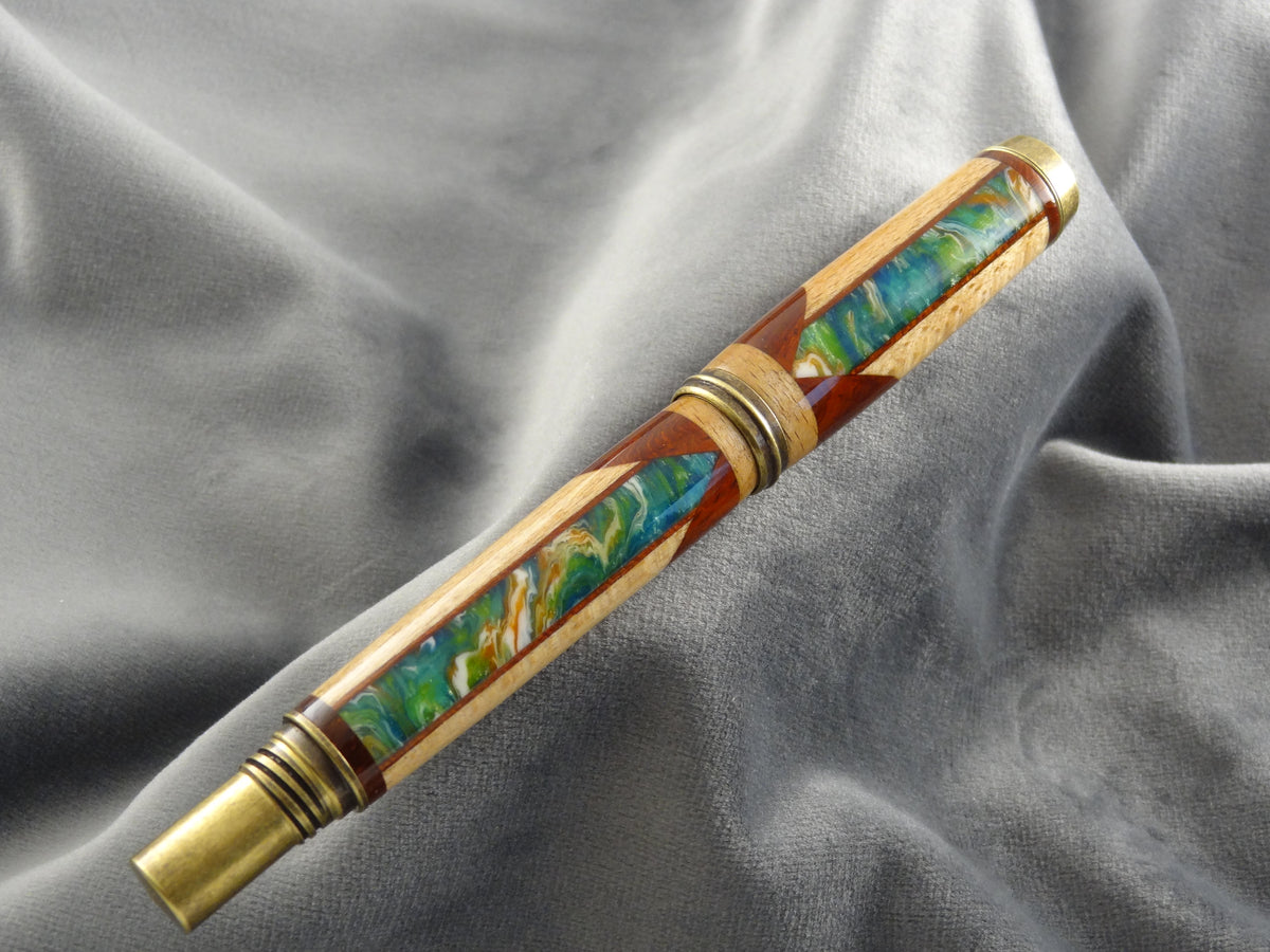 Pakuak, Teak and Acrylic Resin Rollerball Ink Pen