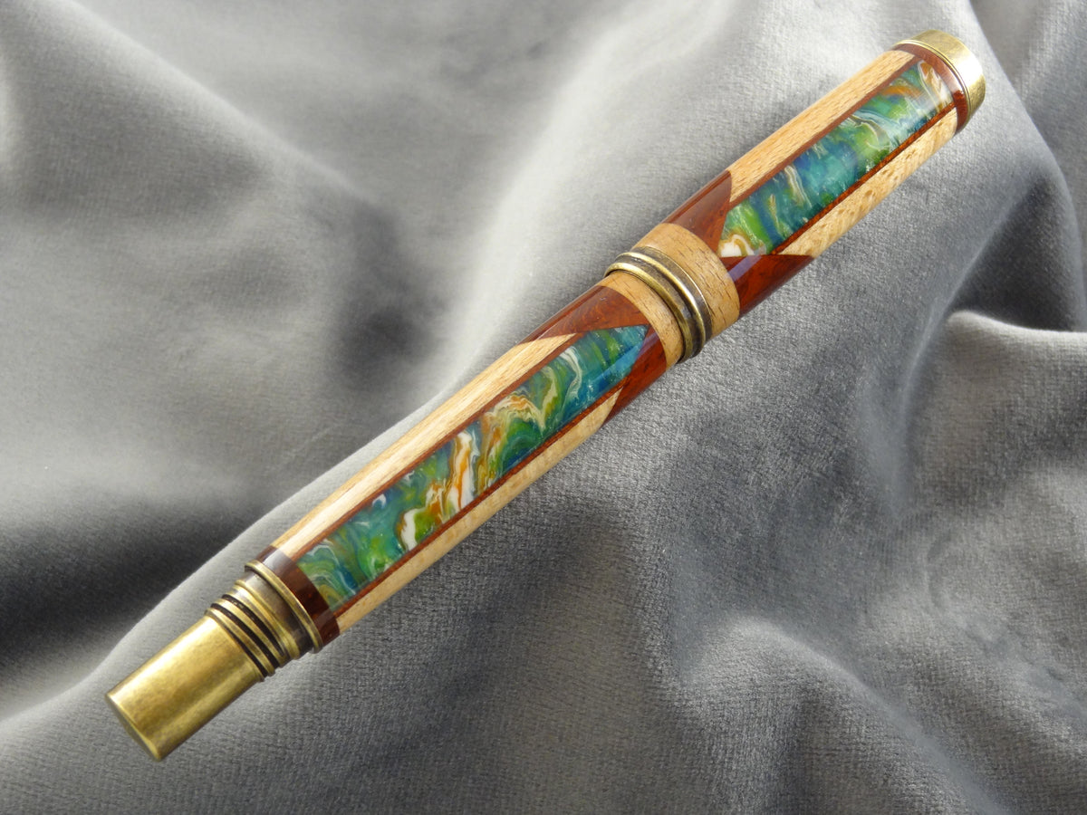 Pakuak, Teak and Acrylic Resin Rollerball Ink Pen