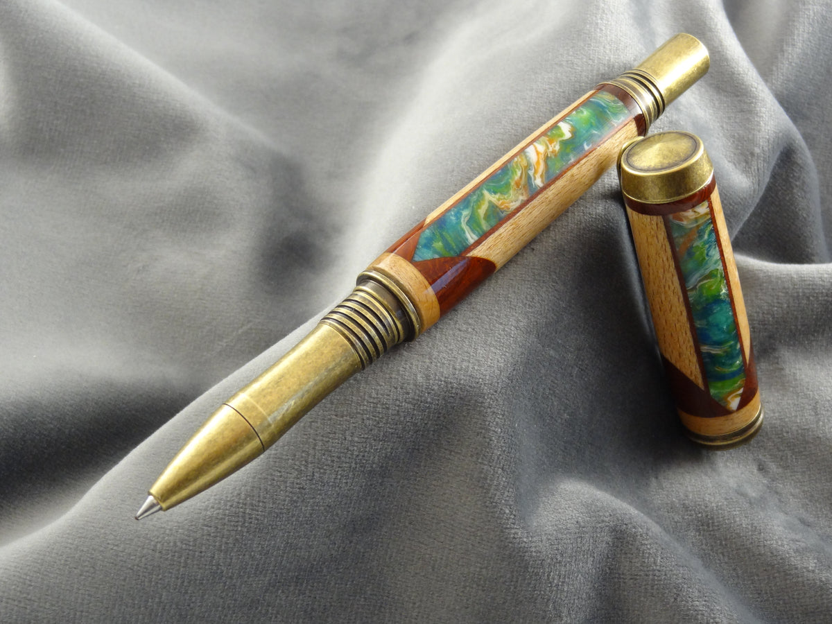 Pakuak, Teak and Acrylic Resin Rollerball Ink Pen