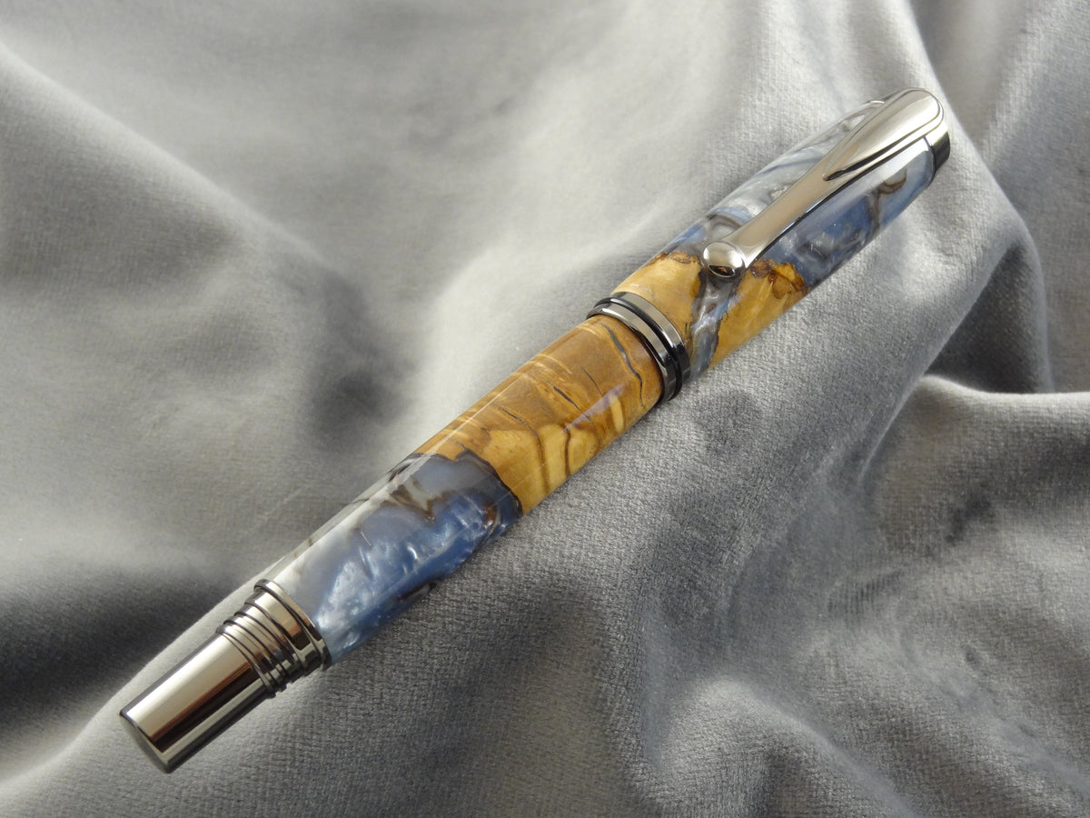 Black Elm and Acrylic Resin Rollerball Ink Pen