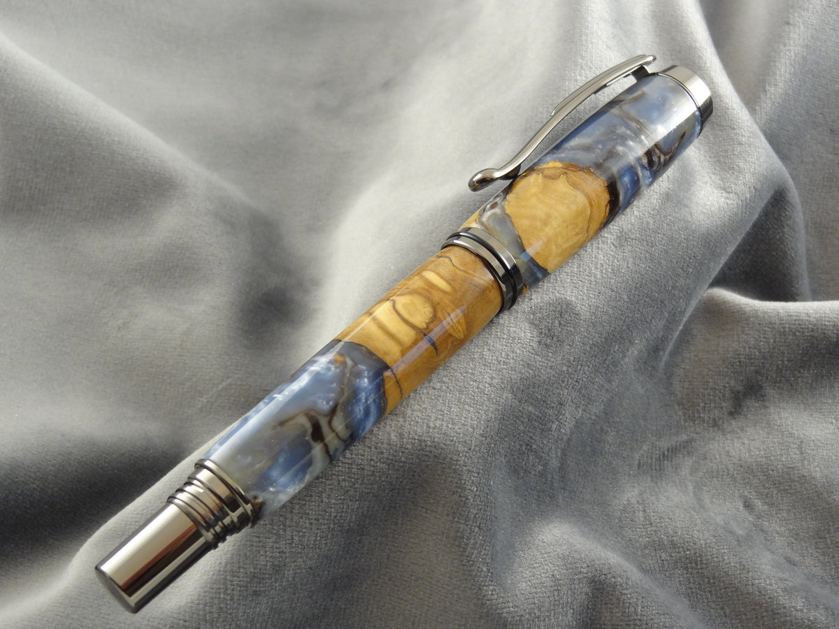 Black Elm and Acrylic Resin Rollerball Ink Pen