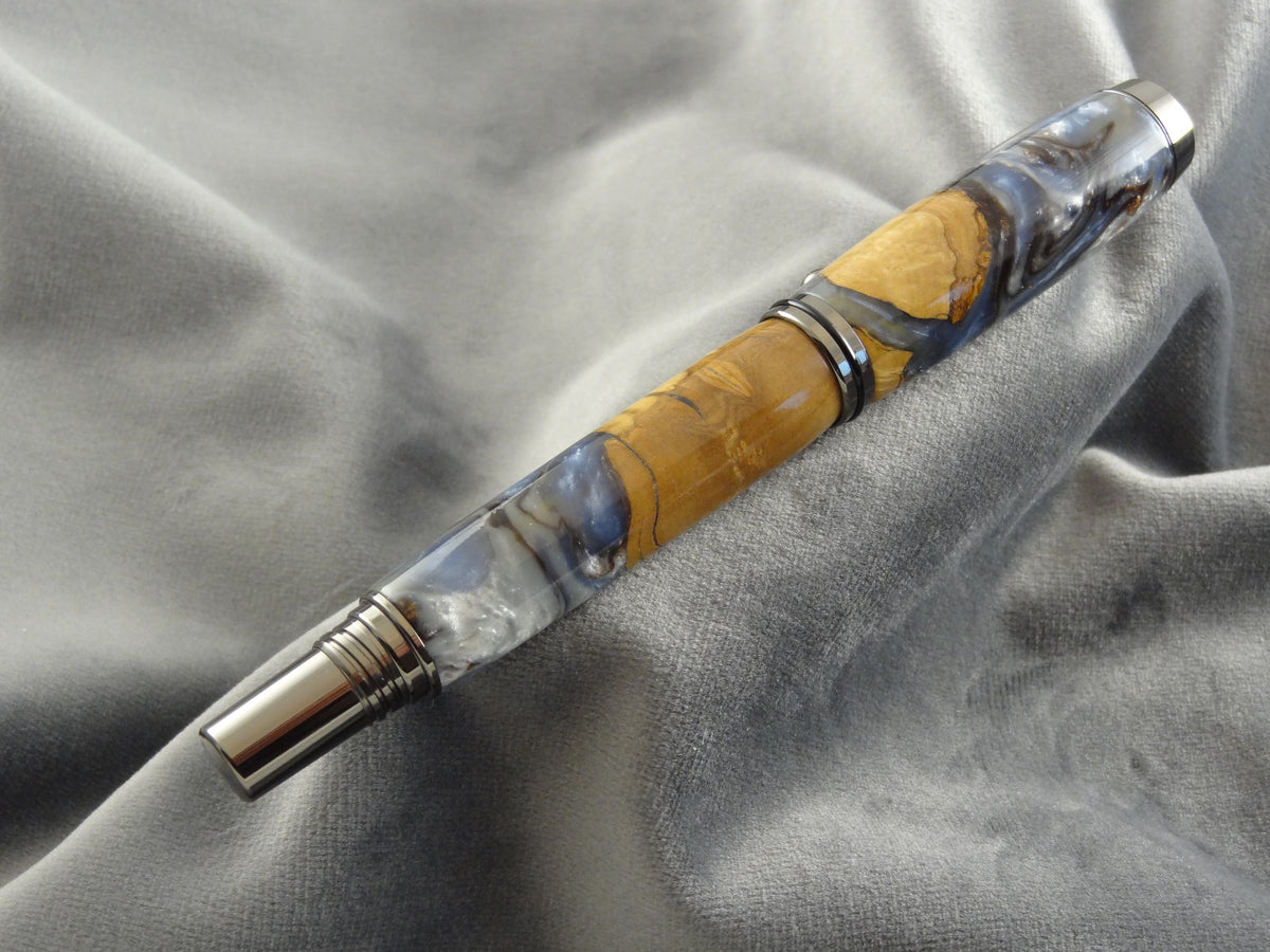 Black Elm and Acrylic Resin Rollerball Ink Pen
