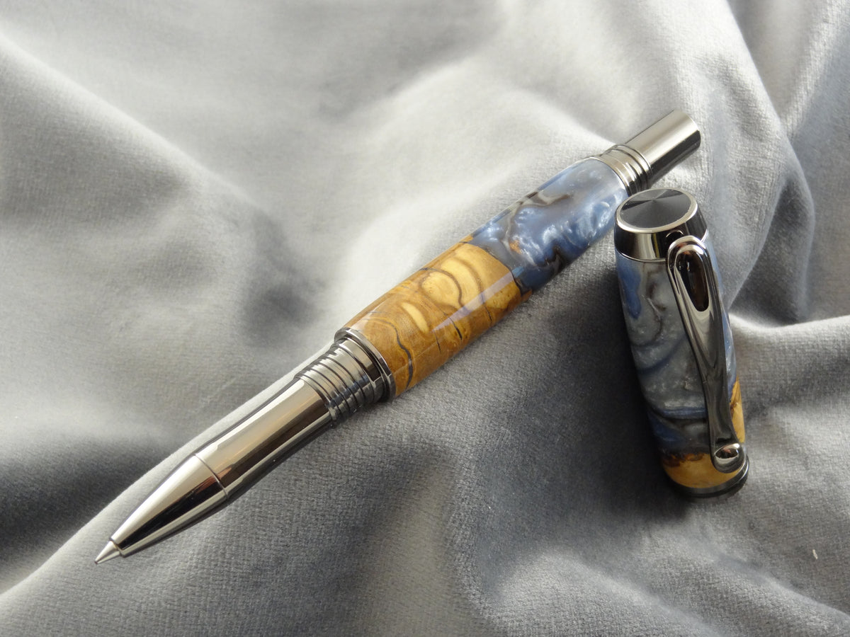 Black Elm and Acrylic Resin Rollerball Ink Pen