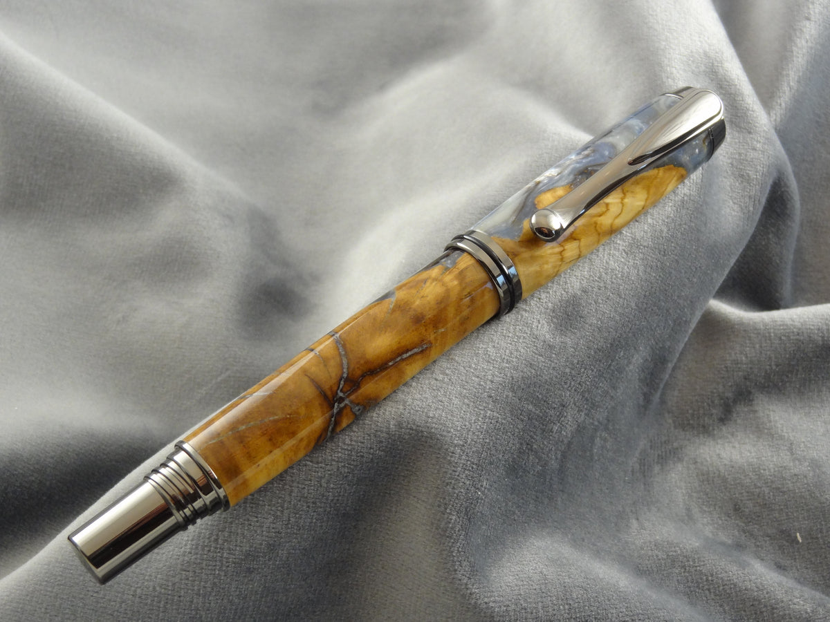 Black Elm and Acrylic Resin Rollerball Ink Pen