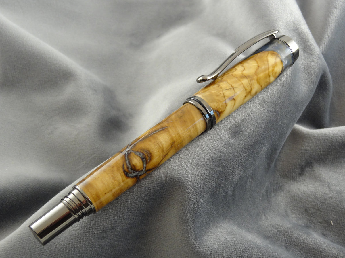 Black Elm and Acrylic Resin Rollerball Ink Pen