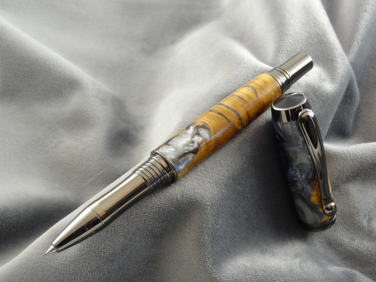 Black Elm and Acrylic Resin Rollerball Ink Pen