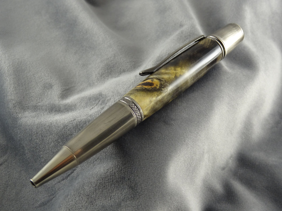 Dark Buckeye Burl Rollerball Ink Pen