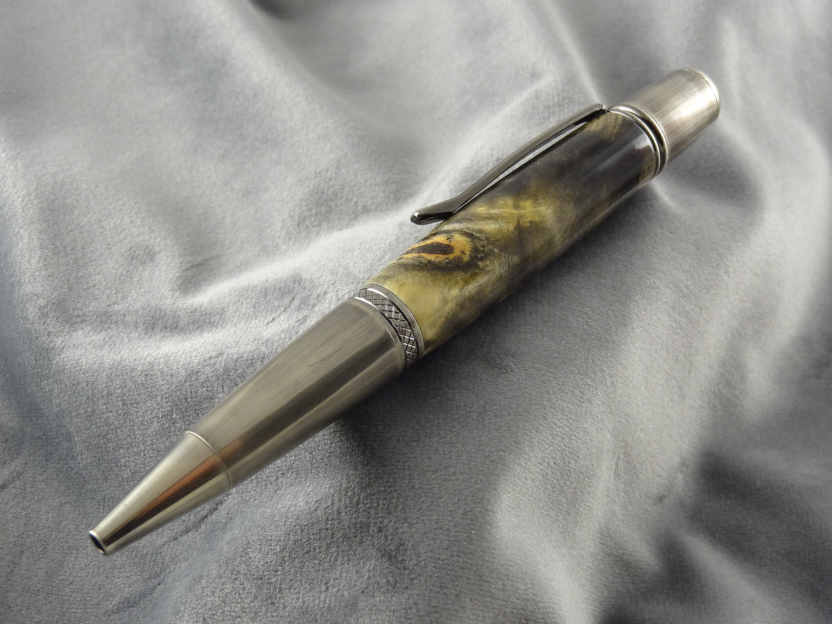 Dark Buckeye Burl Rollerball Ink Pen