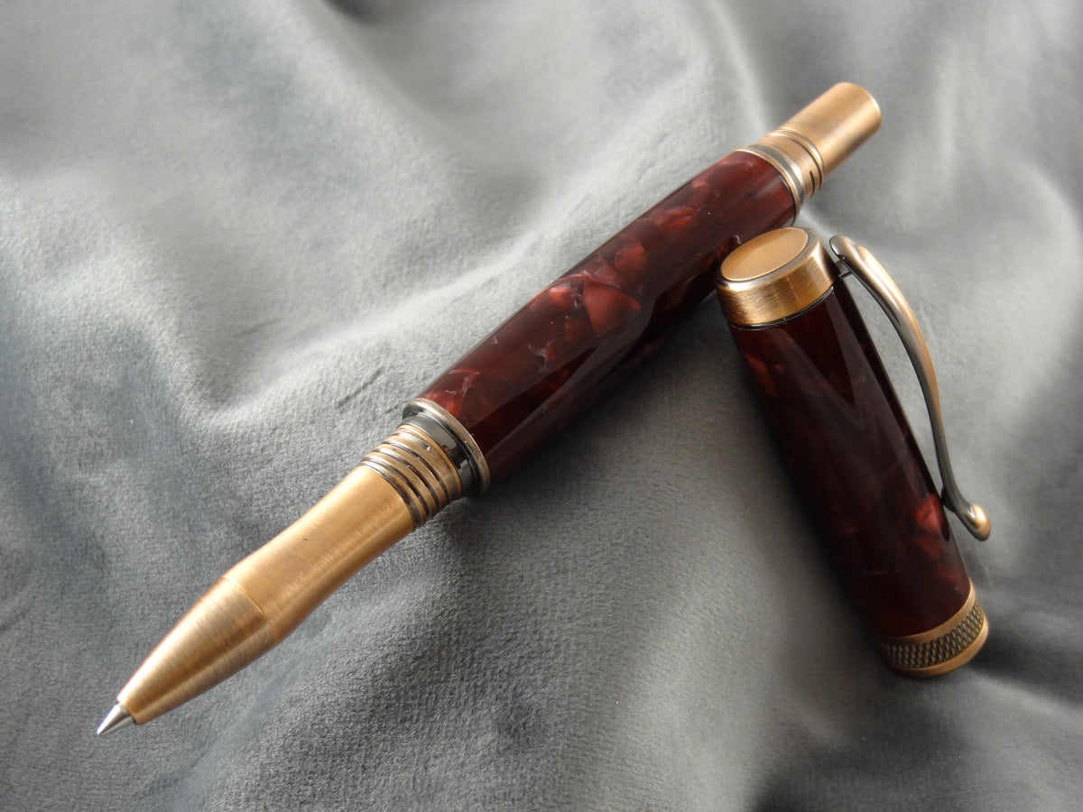 Crimson Red Rollerball Ink Pen