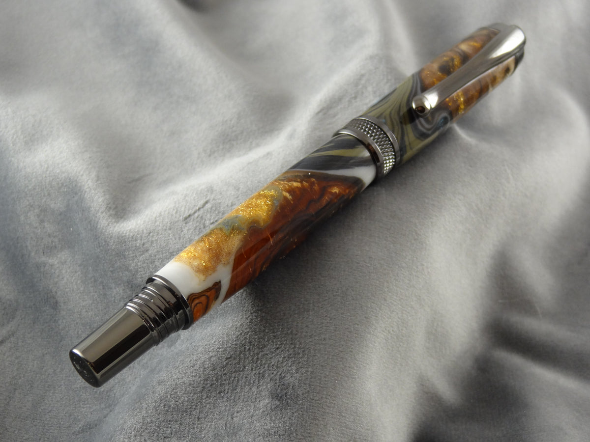 Mexican Lace Agate Rollerball Ink Pen