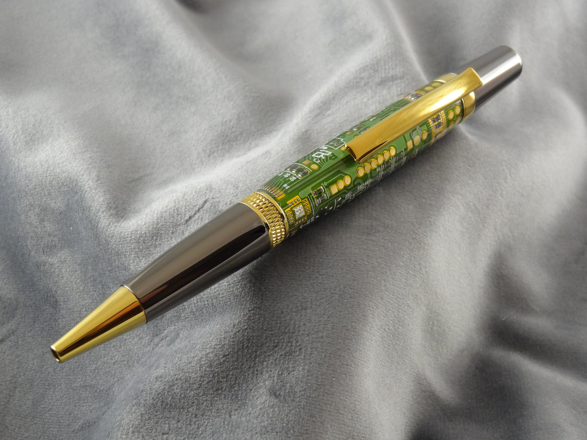 Green Circuit Board Rollerball Ink Pen