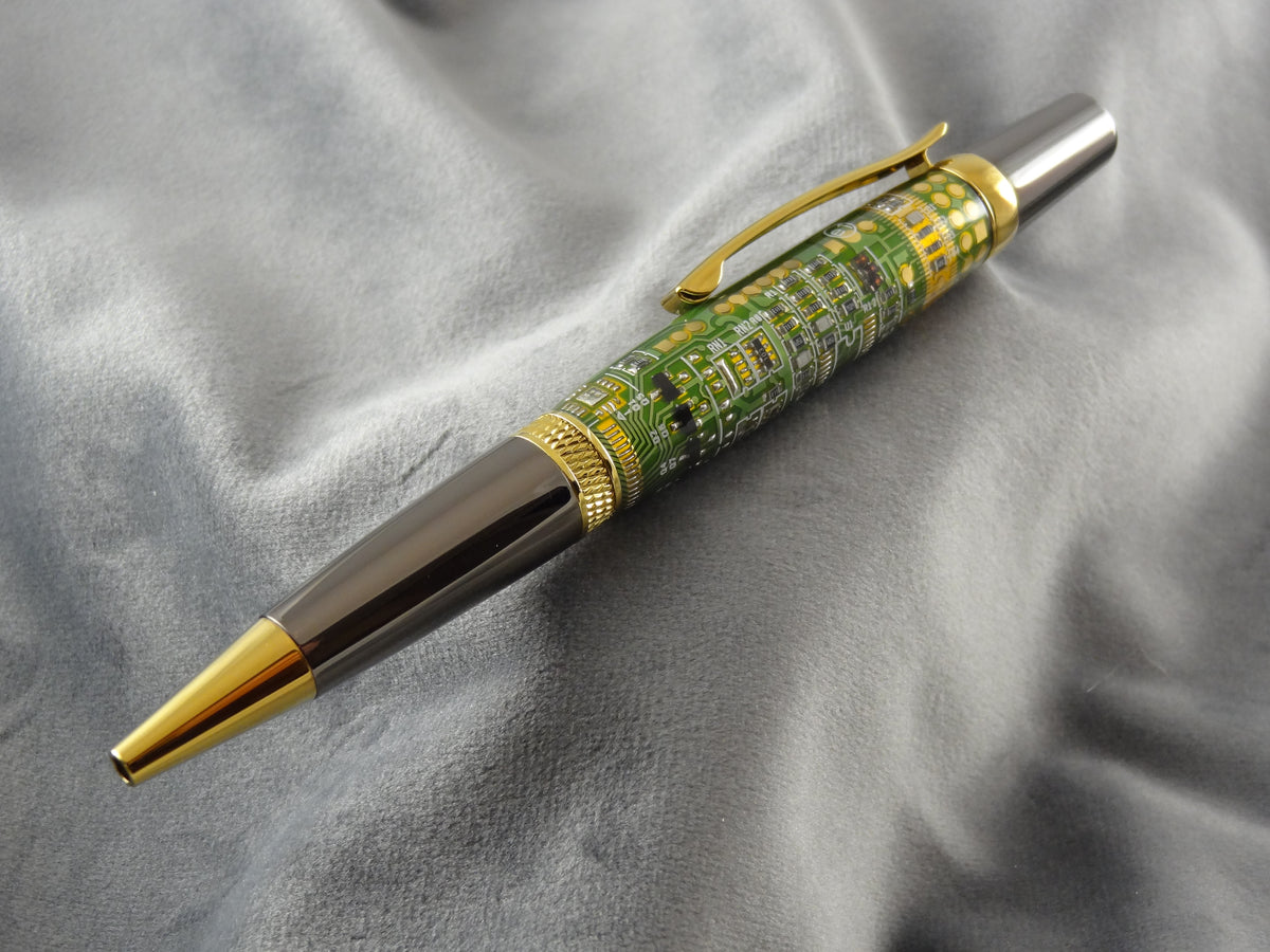 Green Circuit Board Rollerball Ink Pen