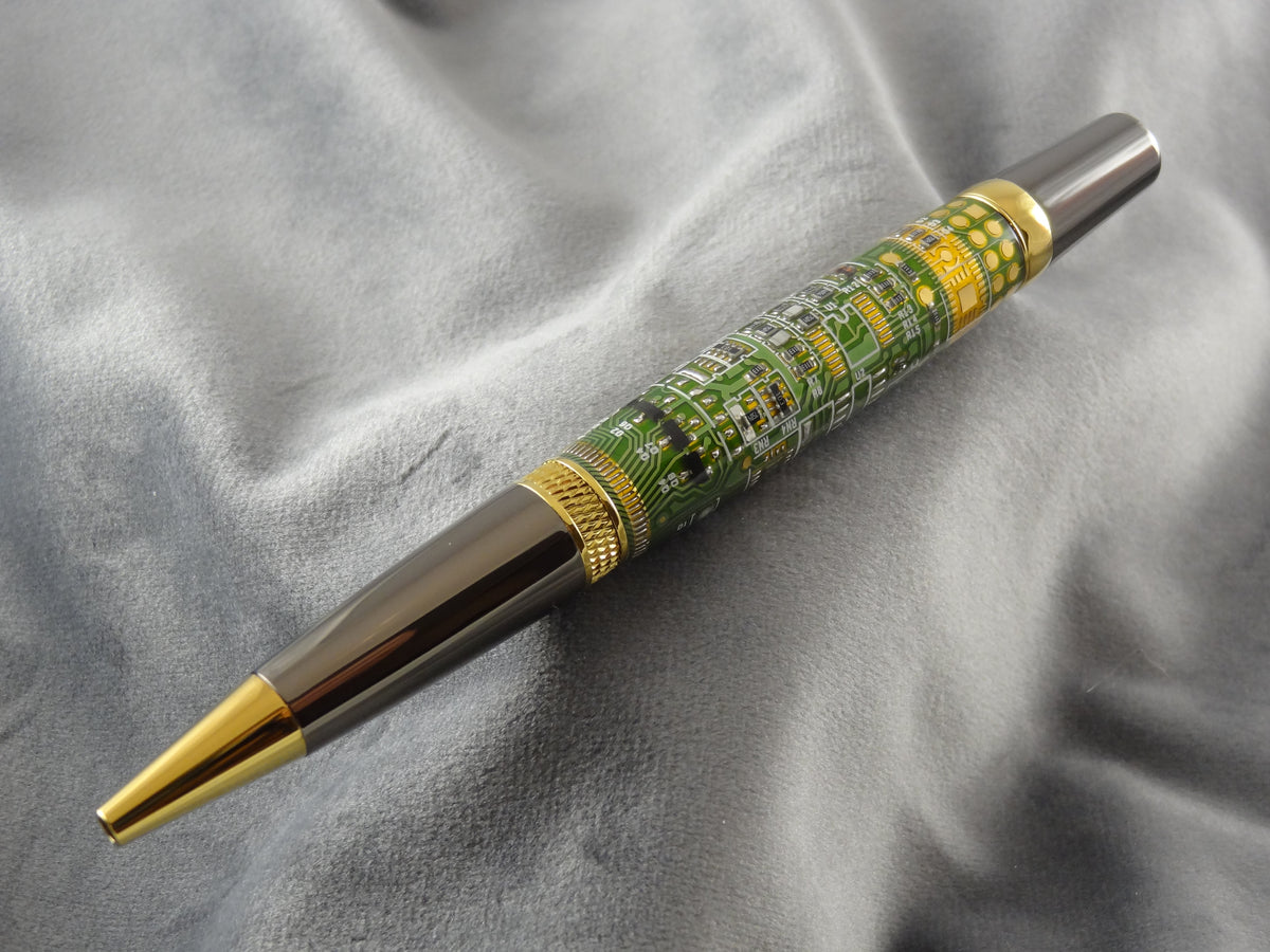 Green Circuit Board Rollerball Ink Pen