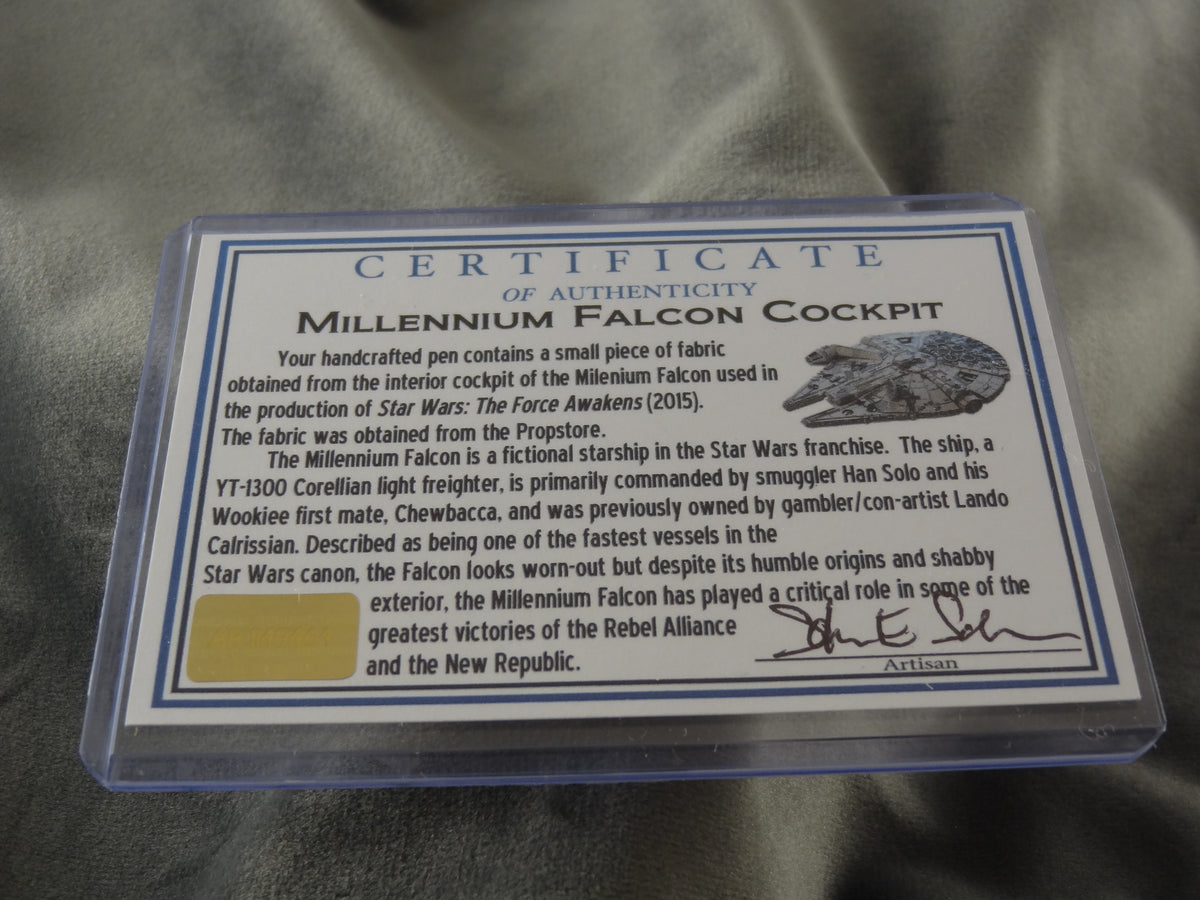 Star Wars Millennium Falcon Rollerball Ink Pen with COA