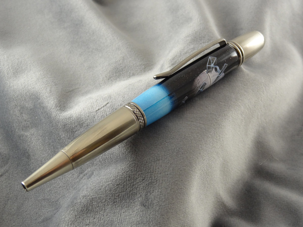 Star Wars Death Star Round Top Acrylic Ink Pen with COA