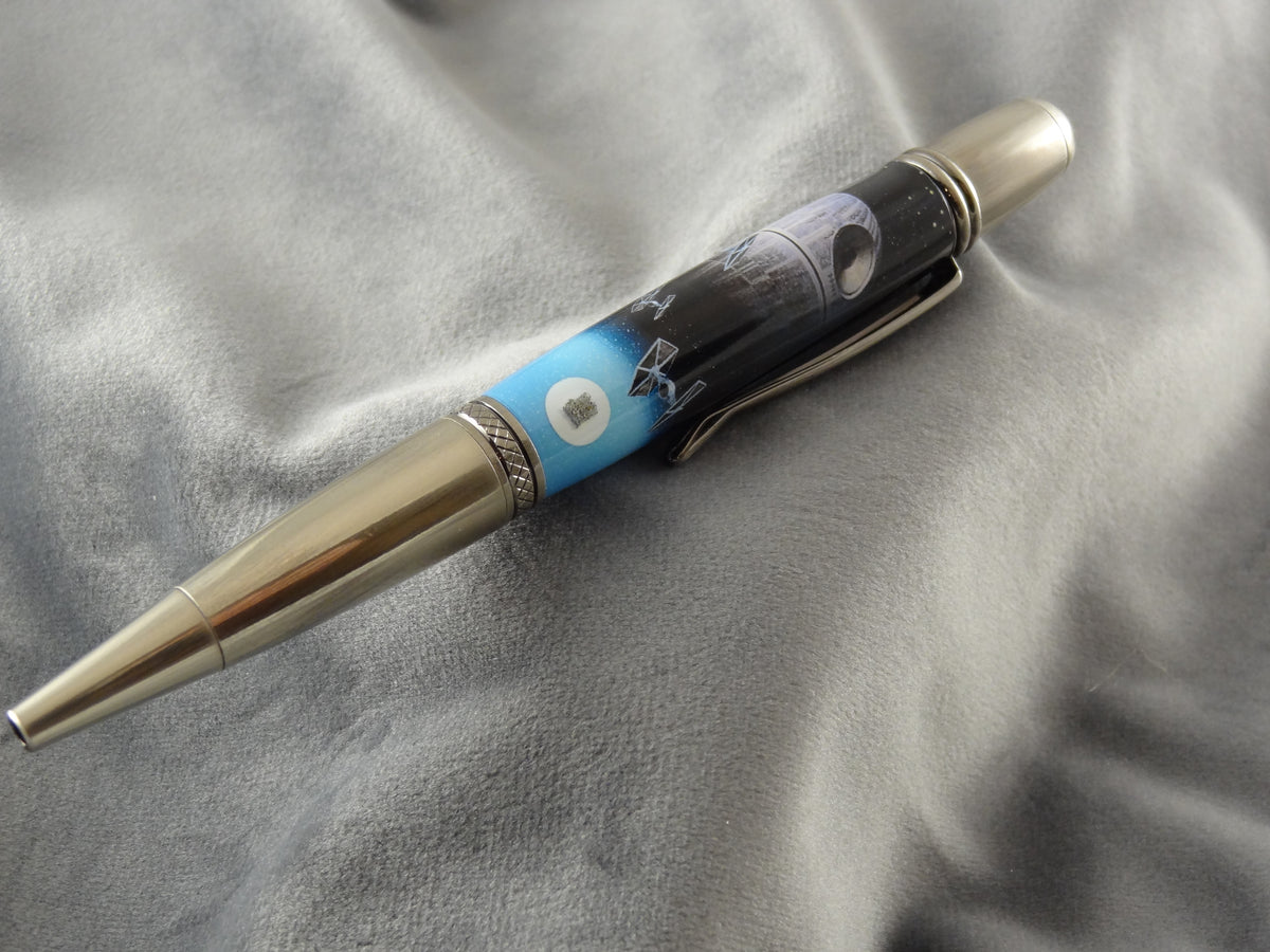 Star Wars Death Star Round Top Acrylic Ink Pen with COA