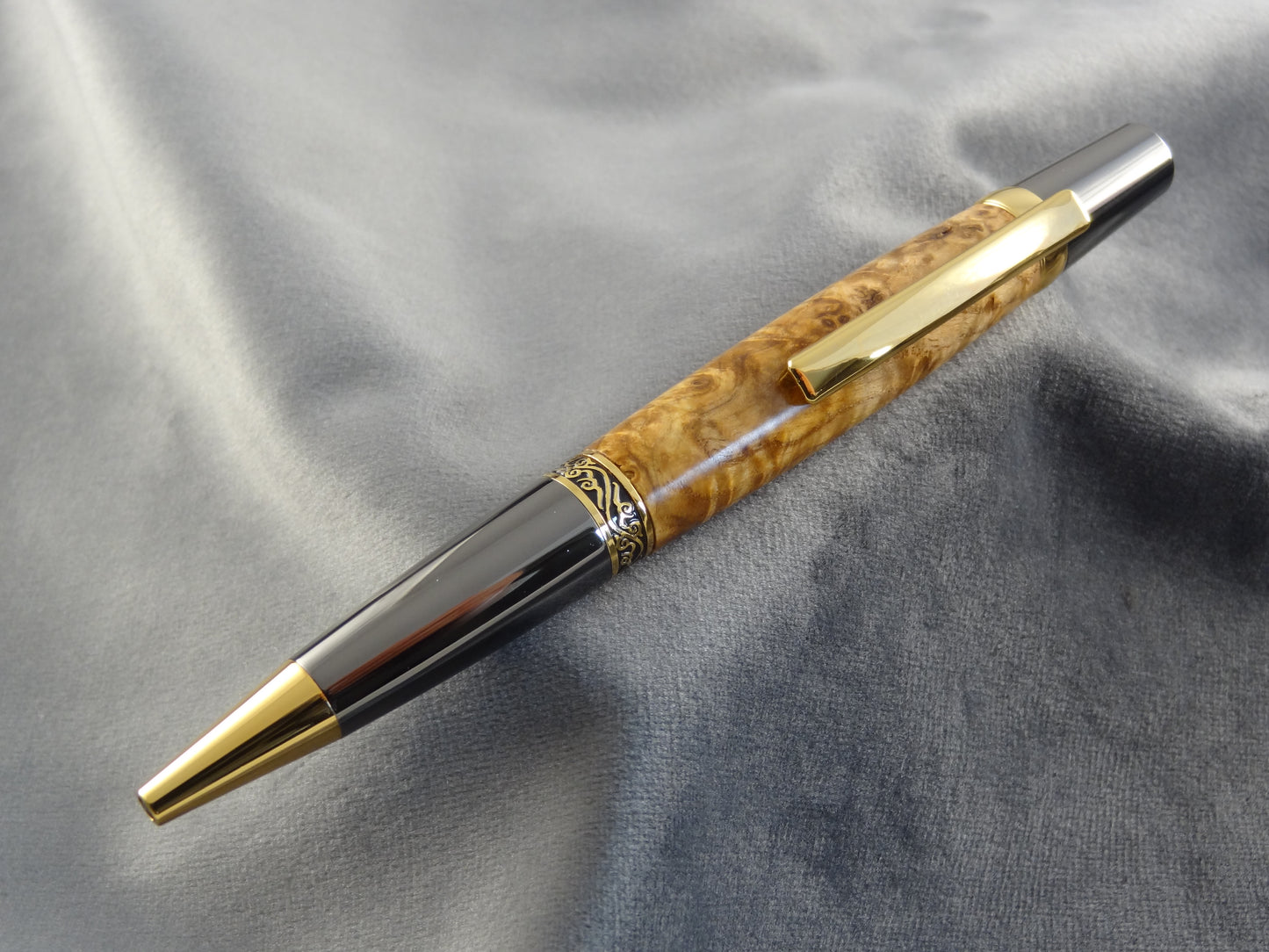 Maple Burl Spalted Wooden Ink Pen