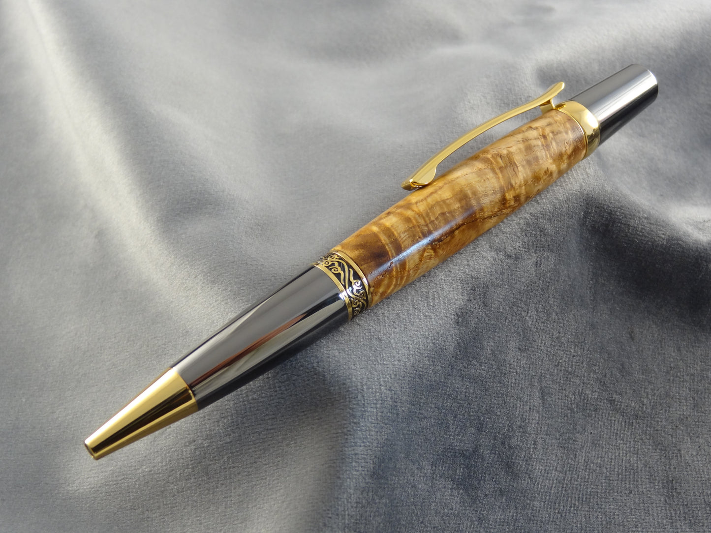 Maple Burl Spalted Wooden Ink Pen