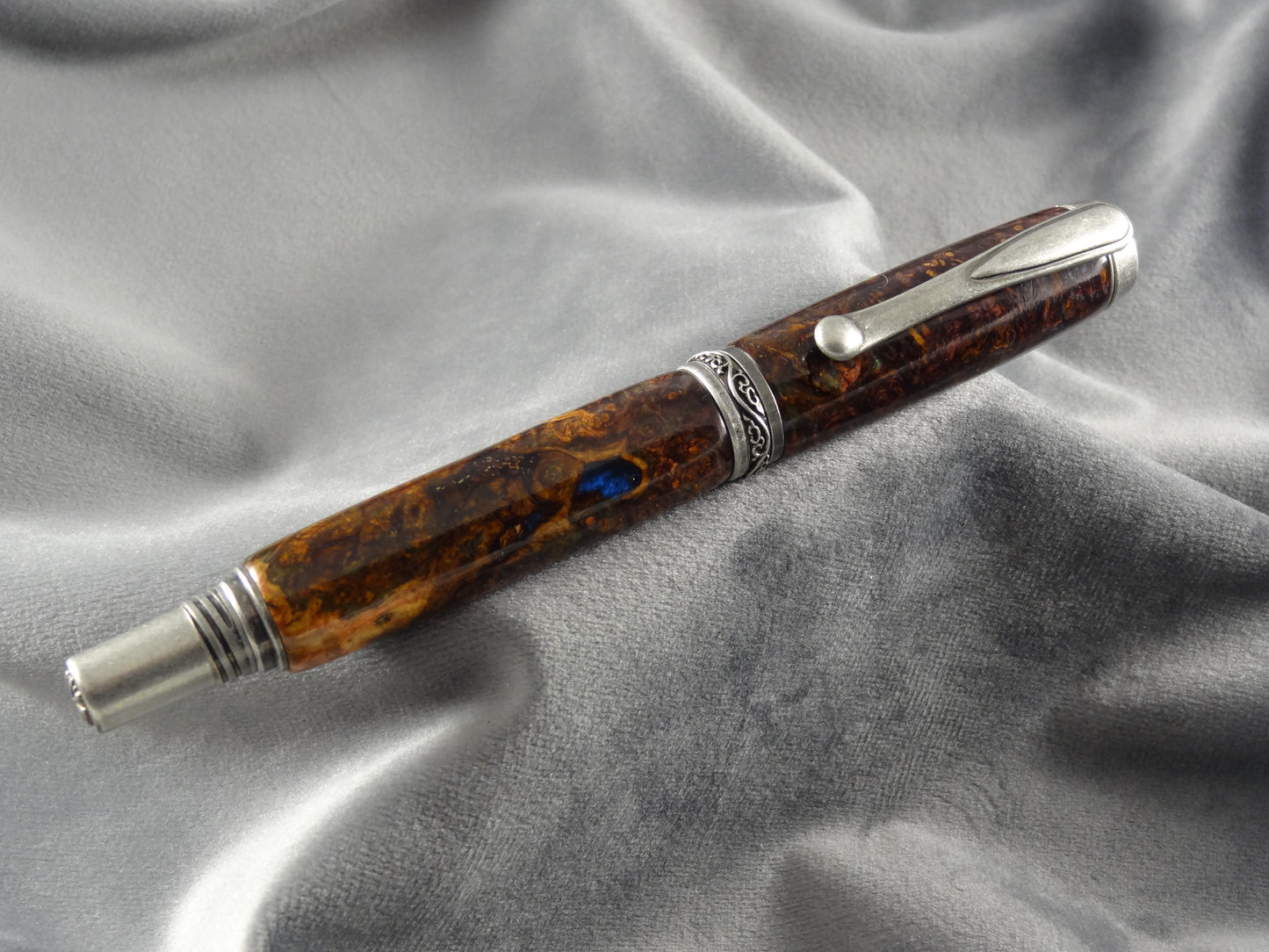 Black Ash Burl Rollerball Ink Pen