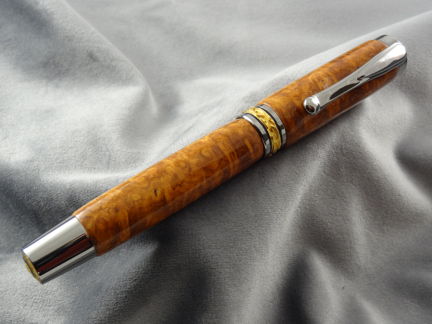 Amboyna Burl Rollerball Ink Pen