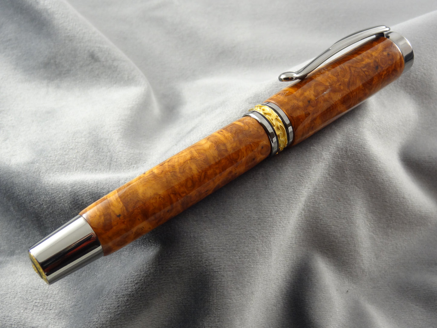 Amboyna Burl Rollerball Ink Pen