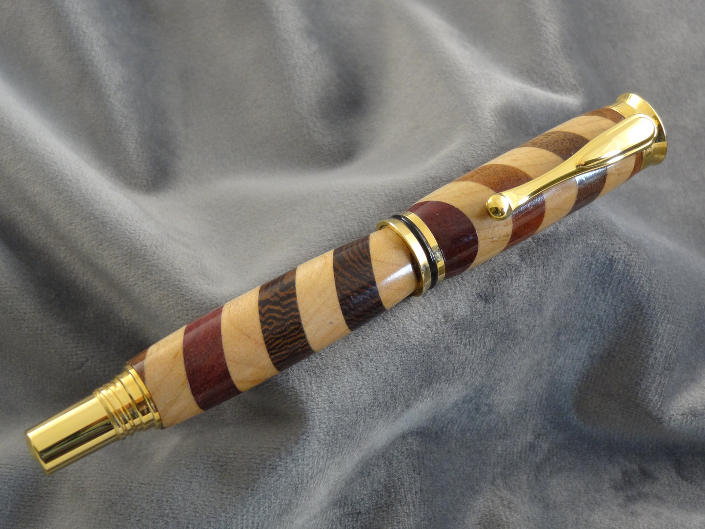 Segmented Woods Rollerball Ink Pen
