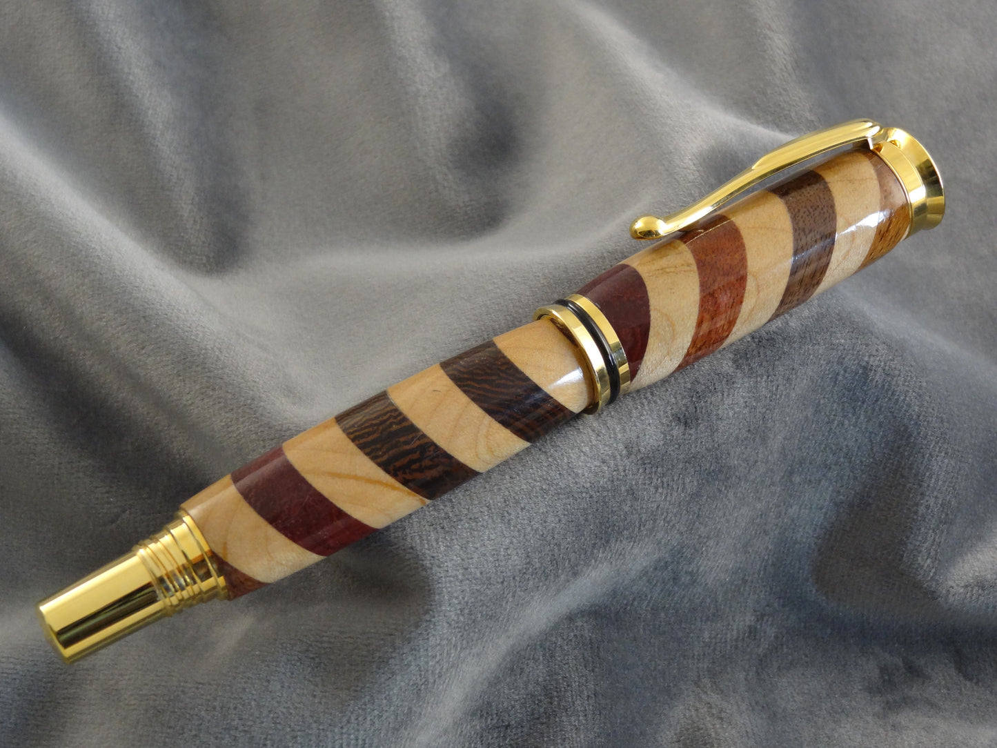 Segmented Woods Rollerball Ink Pen
