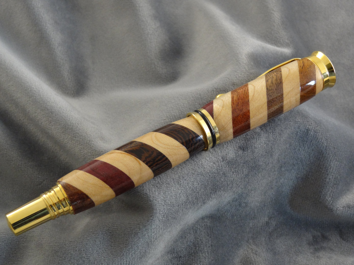 Segmented Woods Rollerball Ink Pen