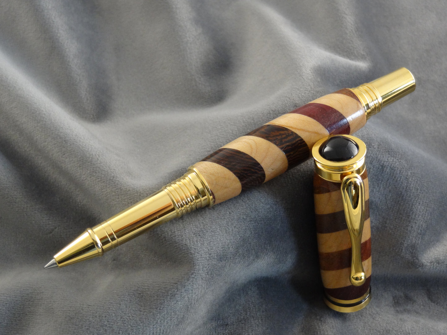 Segmented Woods Rollerball Ink Pen